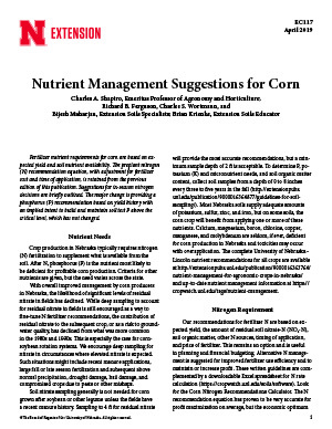 Fertilizer Suggestions For Corn