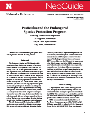 Pesticides and the Endangered Species Protection Program