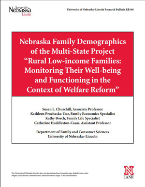 Nebraska Family Demographics of the Multi-State Project "Rural Low-income Families